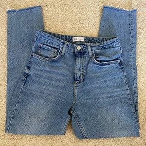 High waist Zara straight leg jeans